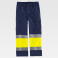 Pantal&oacute;n alta visibilidad multibolsillos unisex C4028. Color azul marino/amarillo a. V..