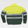 Jersey alta visibilidad unisex C5511. Color amarillo a. V./verde oscuro.