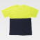 Camiseta alta visibilidad barata unisex C6020. Color azul marino/amarillo a. V..