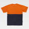 Camiseta alta visibilidad barata unisex C6020. Color azul marino/naranja a. V..