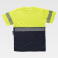 Camiseta alta visibilidad unisex C6030. Color azul marino/amarillo a. V..