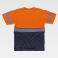 Camiseta alta visibilidad unisex C6030. Color azul marino/naranja a. V..