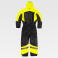 Mono de trabajo alta visibilidad impermeable acolchado unisex C7020. Color negro/amarillo a. V..