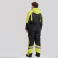 Mono de trabajo alta visibilidad impermeable acolchado unisex C7020. Color negro/amarillo a. V..