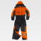 Mono de trabajo alta visibilidad impermeable acolchado unisex C7020. Color negro/naranja a. V..