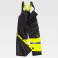 Peto alta visibilidad impermeable acolchado unisex C7027. Color negro/amarillo a. V..