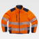 Cazadora alta visibilidad reversible acolchada unisex C8210. Color naranja a. V./azul marino.