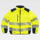 Cazadora alta visibilidad reversible acolchada unisex C8210. Color amarillo a. V./azul marino.