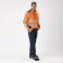 Cazadora alta visibilidad reversible acolchada unisex C8210. Color naranja a. V./azul marino.
