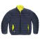Cazadora alta visibilidad reversible acolchada unisex C8210. Color amarillo a. V./azul marino.
