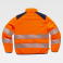 Cazadora alta visibilidad reversible acolchada unisex C8210. Color naranja a. V./azul marino.