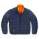 Cazadora alta visibilidad reversible acolchada unisex C8210. Color naranja a. V./azul marino.