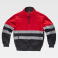 Sudadera de trabajo alta visibilidad media cremallera unisex C9033. Color rojo/negro.