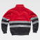 Sudadera de trabajo alta visibilidad media cremallera unisex C9033. Color rojo/negro.