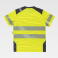 Camiseta alta visibilidad con bolsillo unisex C9241. Color amarillo a. V./gris oscuro.