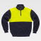 Sudadera alta visibilidad media cremallera combinada unisex C9840. Color azul marino/amarillo a. V..