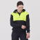 Sudadera alta visibilidad media cremallera combinada unisex C9840. Color azul marino/amarillo a. V..