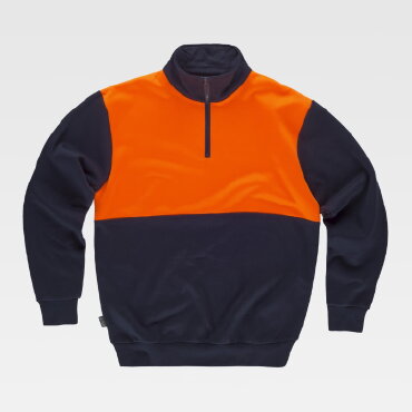 Sudadera alta visibilidad media cremallera combinada unisex C9840