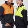 Sudadera alta visibilidad media cremallera combinada unisex C9840. Color azul marino/amarillo a. V..