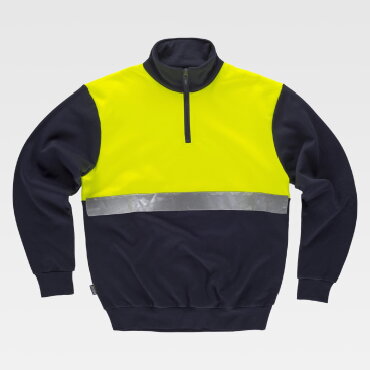 Sudadera alta visibilidad media cremallera combinada unisex C9841