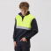 Sudadera alta visibilidad media cremallera combinada unisex C9841. Color azul marino/amarillo a. V..