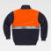 Sudadera alta visibilidad media cremallera combinada unisex C9841. Color azul marino/naranja a. V..