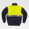 Sudadera alta visibilidad media cremallera combinada unisex C9841. Color azul marino/amarillo a. V..