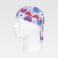 Bandana sanitaria M866. Color estampado variado/azul celeste.