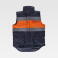 Chaleco reflectante alta visibilidad acolchado multibolsillos unisex S4032. Color azul marino/naranja a. V..