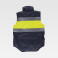 Chaleco reflectante alta visibilidad acolchado multibolsillos unisex S4032. Color azul marino/amarillo a. V..