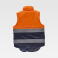 Chaleco reflectante alta visibilidad acolchado multibolsillos unisex S4035. Color naranja a. V./azul marino.