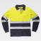 Polo alta visibilidad con bolsillo manga larga unisex S6591. Color azul marino/amarillo a. V..