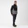 Chaqueta softshell combinada unisex S7825. Color negro/gris.