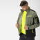 Chaqueta softshell combinada unisex S7825. Color verde oliva/negro.