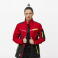 Chaqueta softshell combinada unisex S7825. Color rojo oscuro/negro.