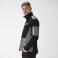 Chaqueta softshell combinada unisex S7825. Color negro/gris.