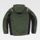 Chaqueta softshell con capucha reciclada unisex S7830. Color verde oscuro/negro/amarillo a. V..
