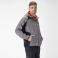 Chaqueta softshell con capucha reciclada unisex S7830. Color gris/negro/rojo a. V..
