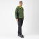 Chaqueta softshell con capucha reciclada unisex S7830. Color verde oscuro/negro/amarillo a. V..