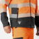 Chaqueta softshell alta visibilidad unisex S9201. Color naranja a. V./gris oscuro.