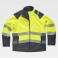 Chaqueta softshell alta visibilidad unisex S9201. Color amarillo a. V./gris oscuro.