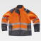 Chaqueta softshell alta visibilidad unisex S9201. Color naranja a. V./gris oscuro.