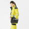 Chaqueta softshell alta visibilidad unisex S9201. Color amarillo a. V./gris oscuro.