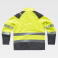 Chaqueta softshell alta visibilidad unisex S9201. Color amarillo a. V./gris oscuro.