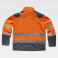 Chaqueta softshell alta visibilidad unisex S9201. Color naranja a. V./gris oscuro.