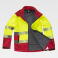 Chaqueta softshell alta visibilidad unisex S9201. Color amarillo a. V./rojo.