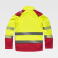 Chaqueta softshell alta visibilidad unisex S9201. Color amarillo a. V./rojo.
