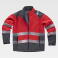 Chaqueta softshell alta visibilidad combinada unisex S9202. Color rojo/gris oscuro.