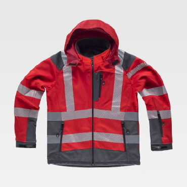 Chaqueta softshell alta visibilidad con capucha unisex S9212