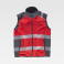 Chaleco softshell alta visibilidad unisex S9232. Color rojo/gris oscuro.